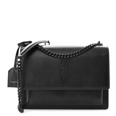 SAINT LAURENT Calfskin Medium Monogram Monochrome… - image 1