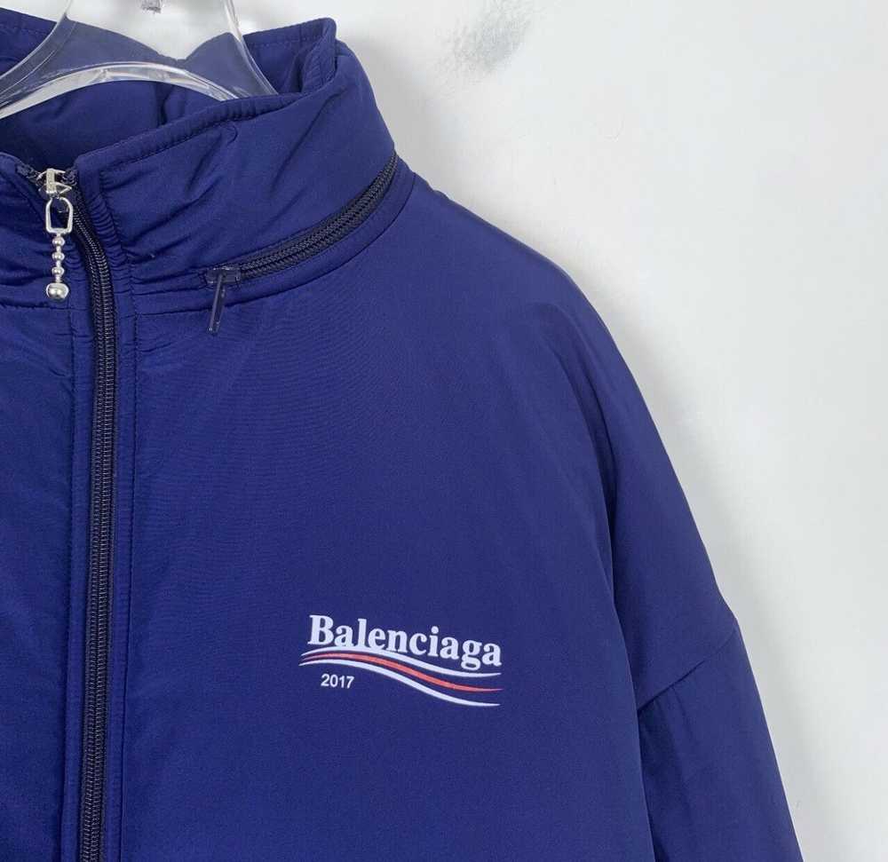 Balenciaga Balenciaga logo letter print long blue… - image 3