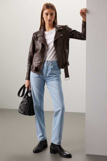 VEDA Classic Leather Moto Jacket