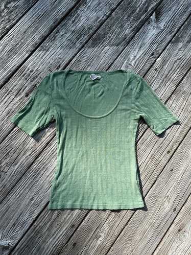 Outerknown Scoop neck Pointelle tee (S) | Used,…