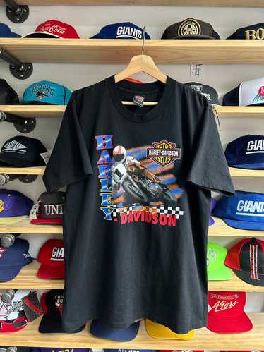 Vintage 1997 Harley Davidson Racing Tee Large