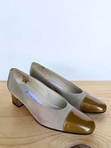 Etienne Aigner Vintage Grosgrain & Patent Heels (8