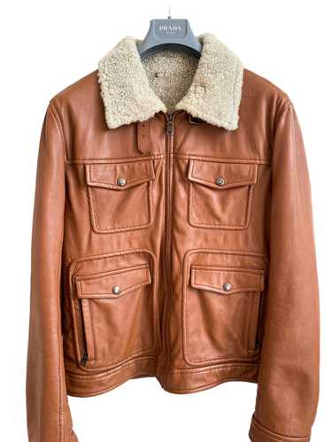 Prada Prada Milano Shearling Lambskin Leather Jac… - image 1