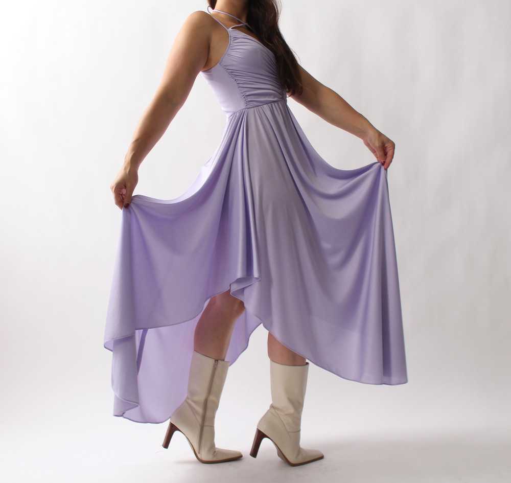 70s Lavender Drape Dress - image 3