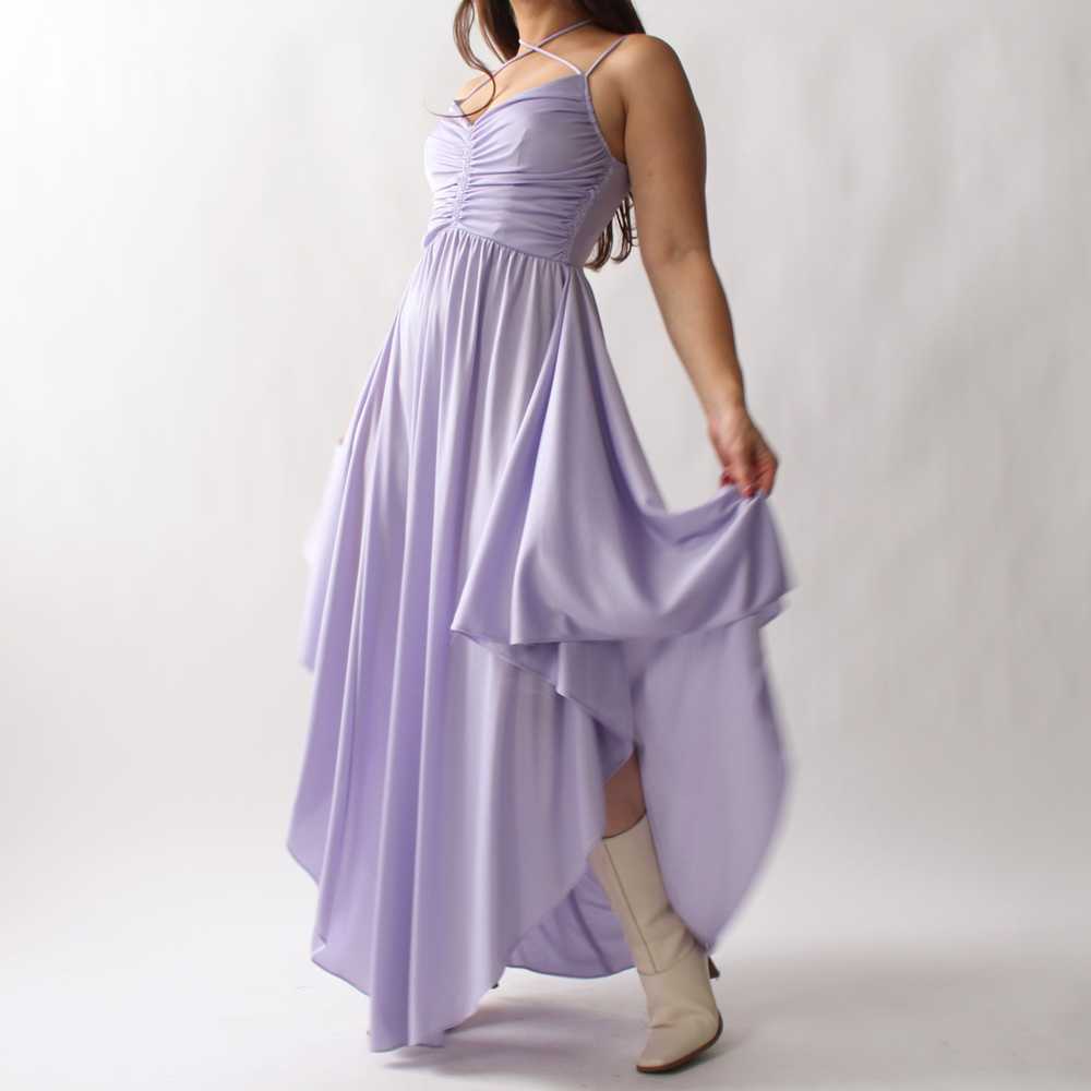 70s Lavender Drape Dress - image 5