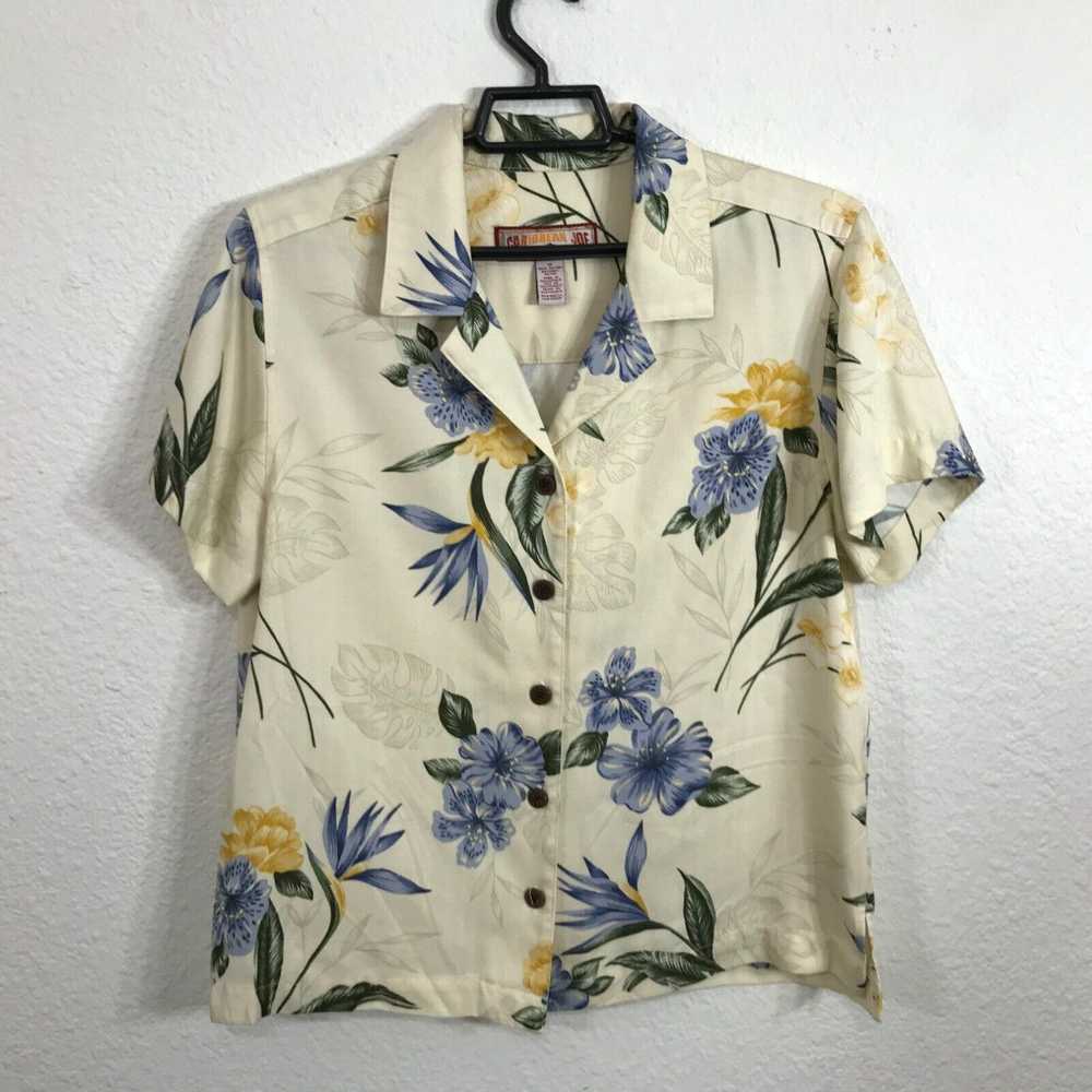 Vintage Caribbean Joe Hawaiian Shirt Size M Rayon… - image 1