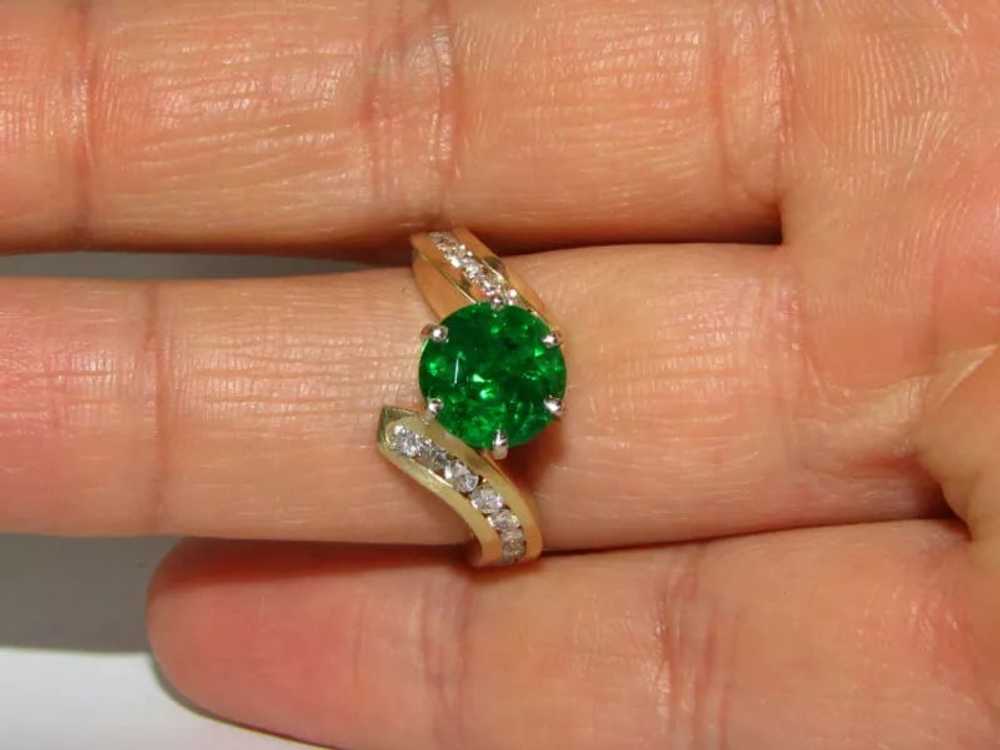 4.50CT NATURAL ROUND EMERALD DIAMOND COCKTAIL+ - image 12