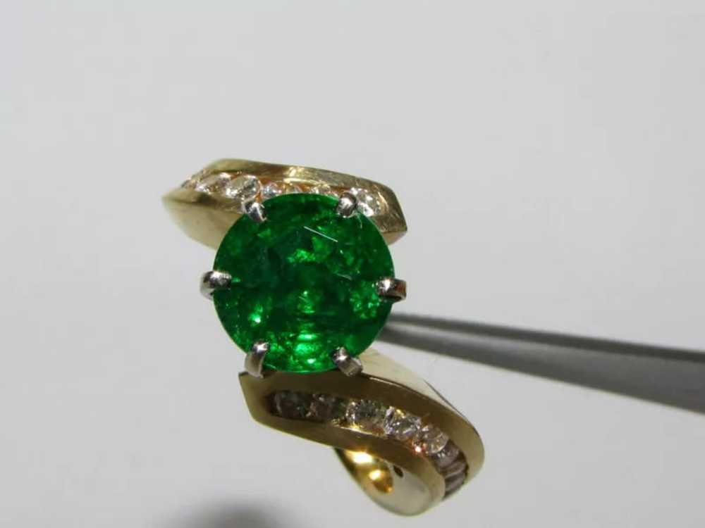 4.50CT NATURAL ROUND EMERALD DIAMOND COCKTAIL+ - image 4