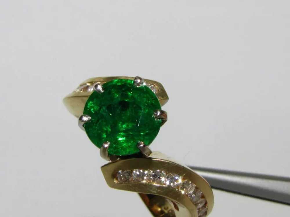 4.50CT NATURAL ROUND EMERALD DIAMOND COCKTAIL+ - image 5