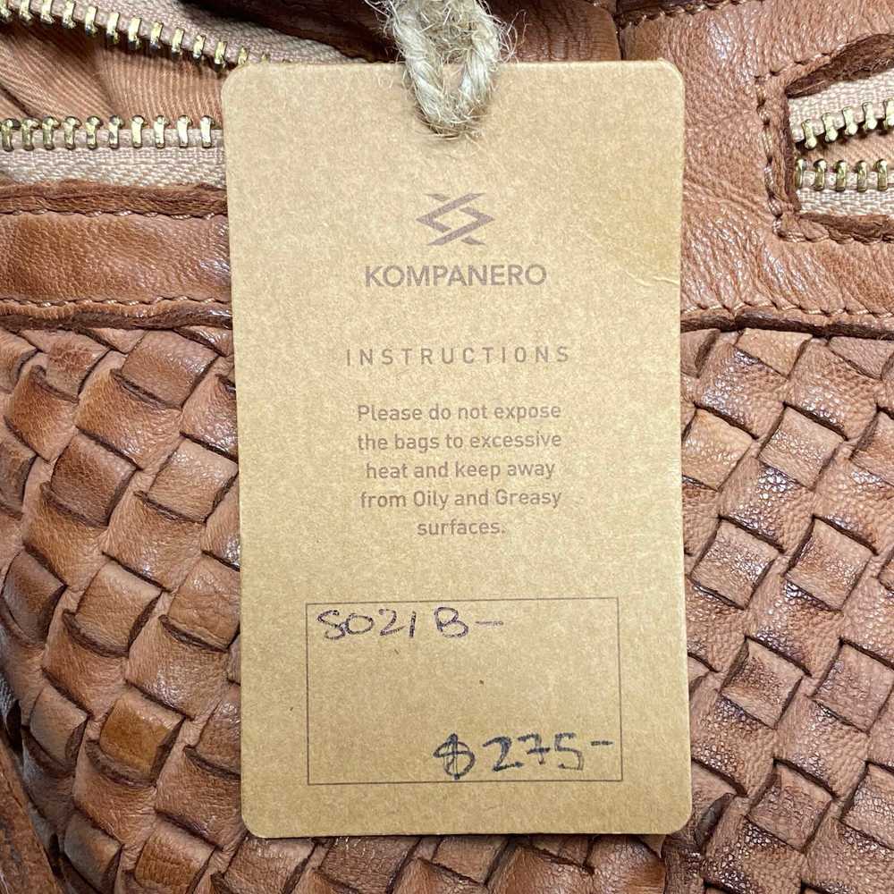 Kompanero Brown Woven Leather Large Hobo Shoulder… - image 5