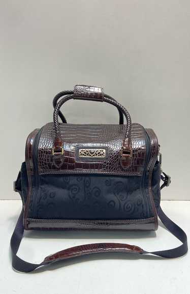 Brighton Lansky Croc Embossed Weekender Travel Bag