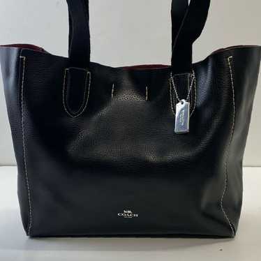 Coach Leather Derby Tote Bag Black - image 1