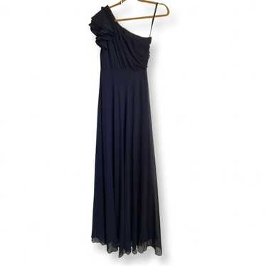 Brand Dessi Collection Navy Blue Ruffled One Shou… - image 1