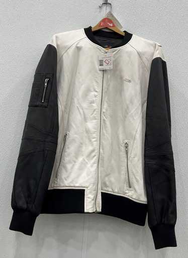 NWT G By Guess Black/White Full Zip Faux Leather J