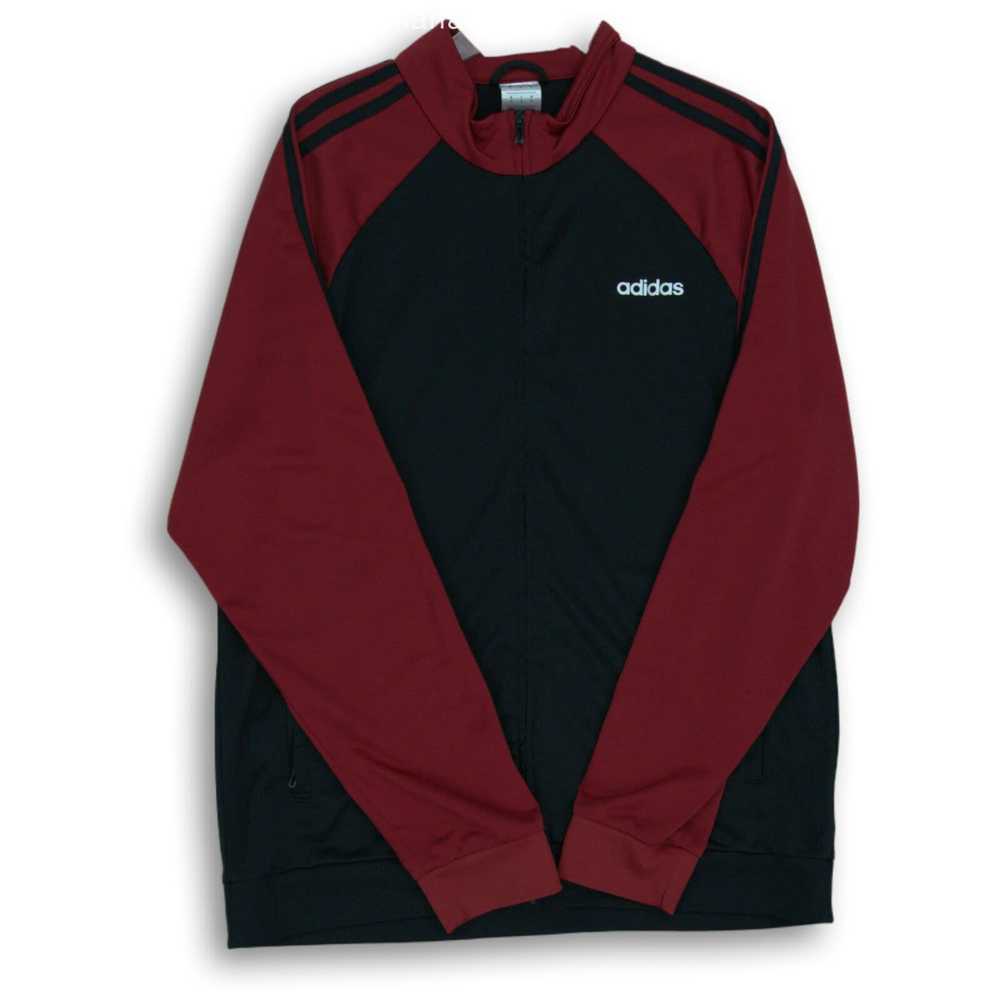 Men's Adidas Black Red Track Jacket Size XL - image 1