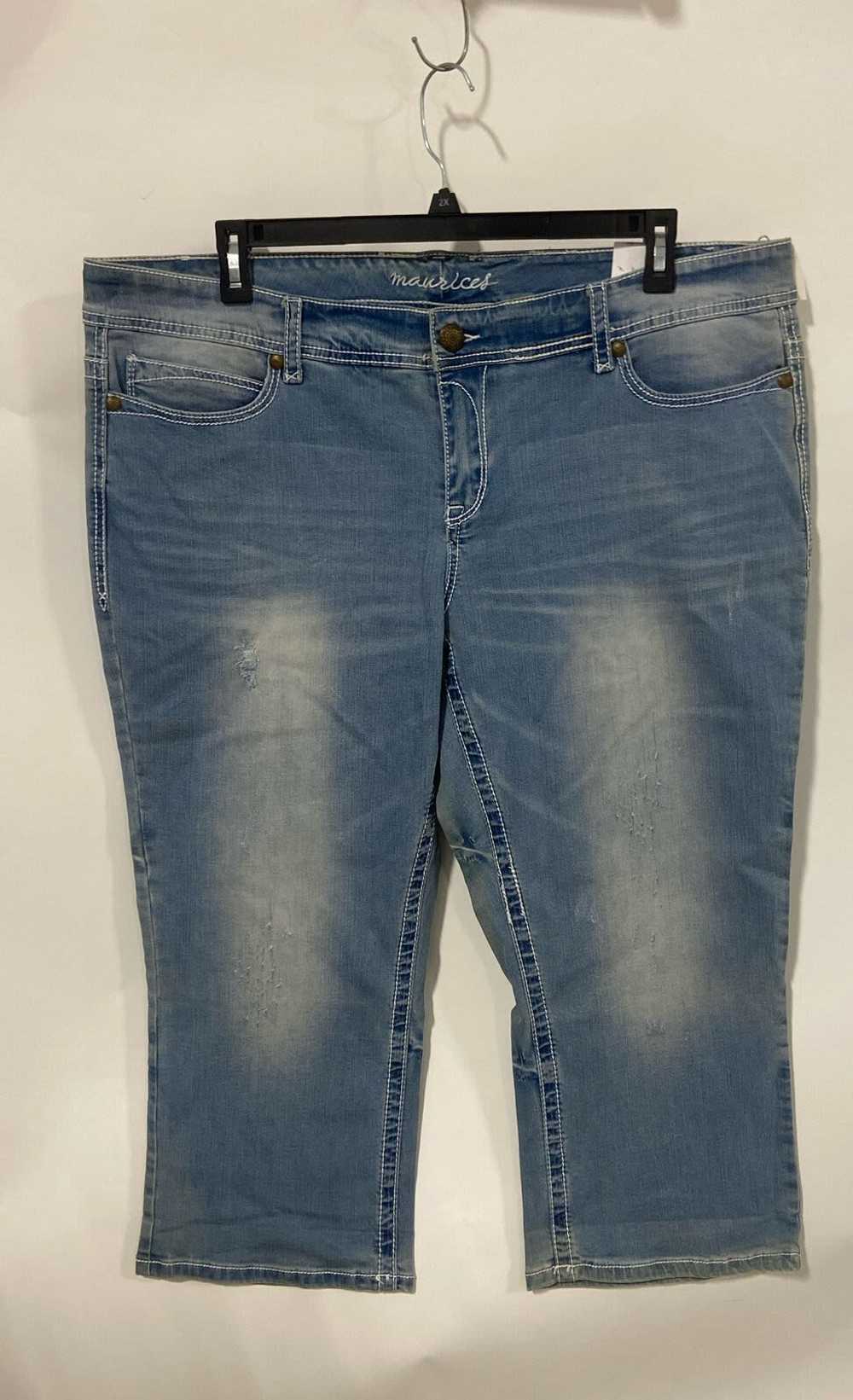 NWT Maurices Womens Blue High Rise Medium Wash De… - image 1