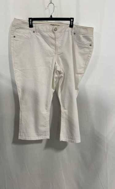 Maurices Womens White Pockets Light Wash High Rise