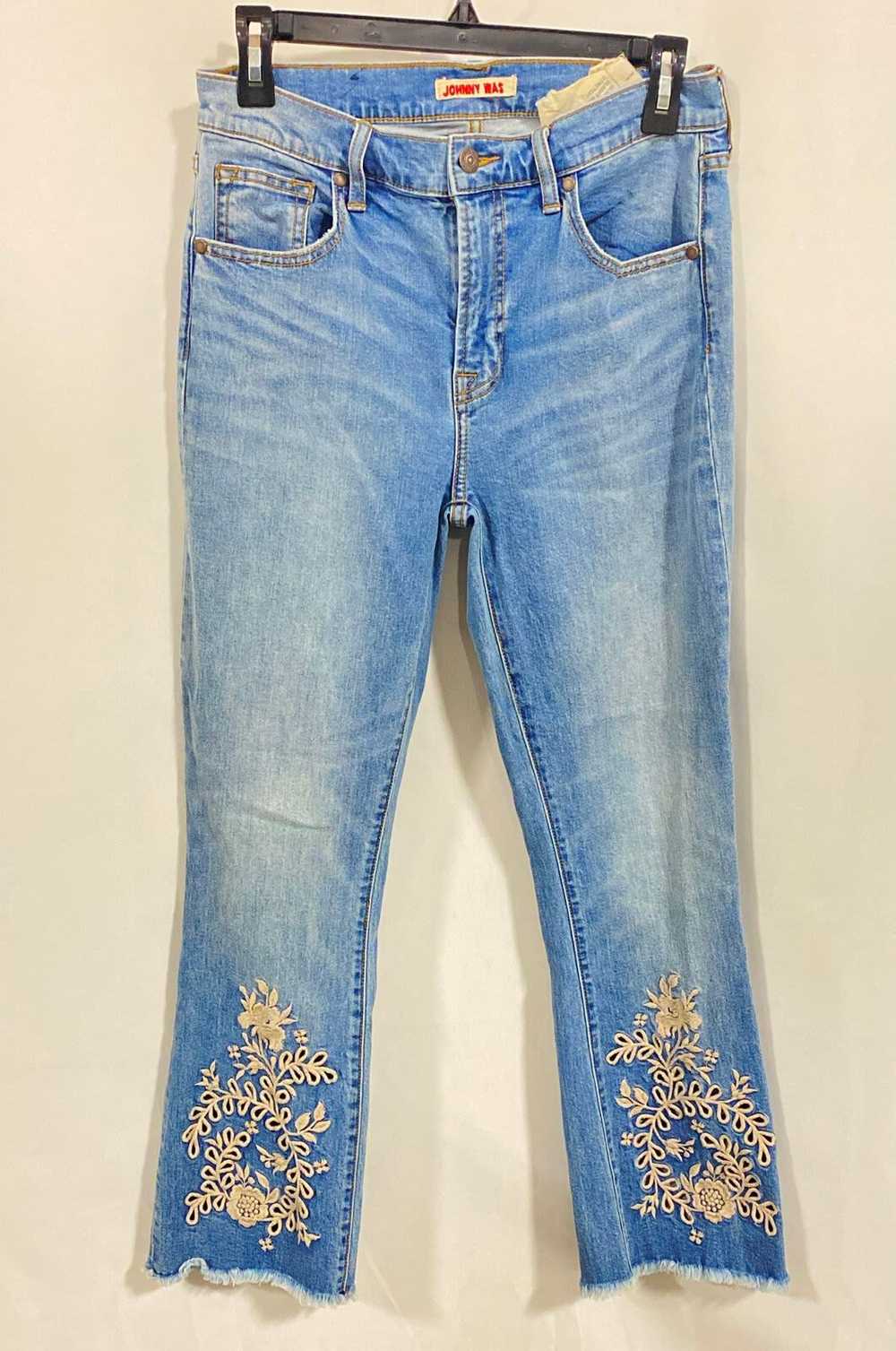 Johny Was Blue Bootcut Embroidered Jeans Sz 27 - image 1