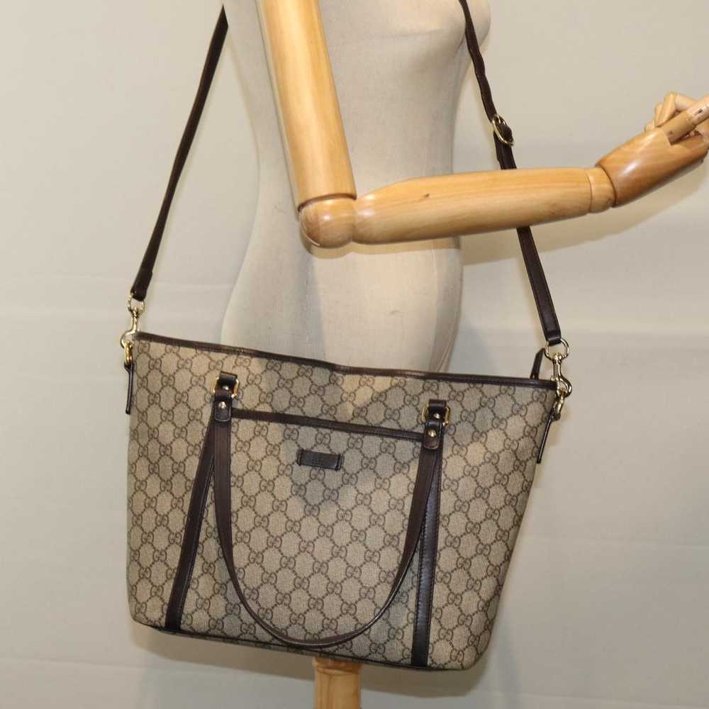 Gucci Gg Canvas Beige Canvas Tote Bag (Pre-Owned) - image 7