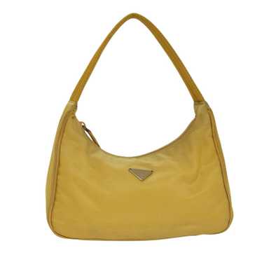 Prada Tessuto Yellow Synthetic Handbag (Pre-Owned)