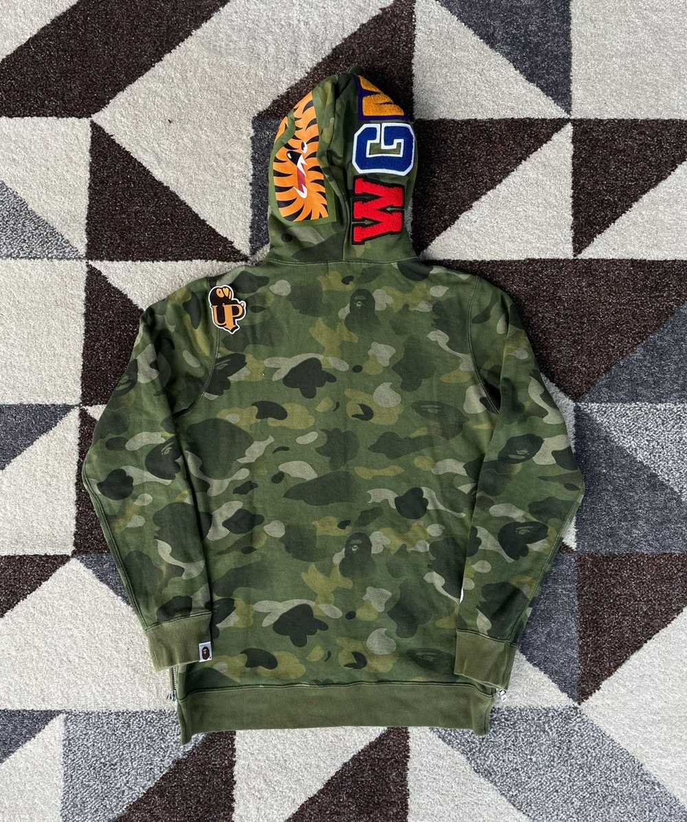 Bape Bape Green Camo Shark Fullzip Hoodie - image 6