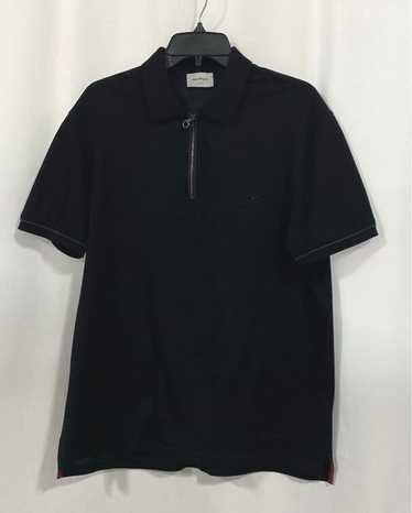 Salvatore Ferragamo Black Half Zip Polo - Size X L