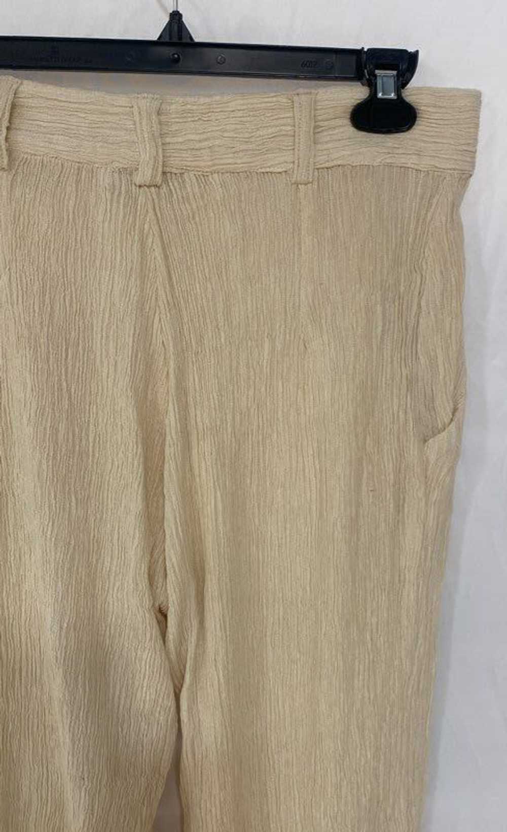 Savannah Morrow Beige Pleated Silk Blend Pants M … - image 7