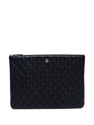 CHANEL Pre-Owned 2016 CC diamond-quilted clutch b… - image 1