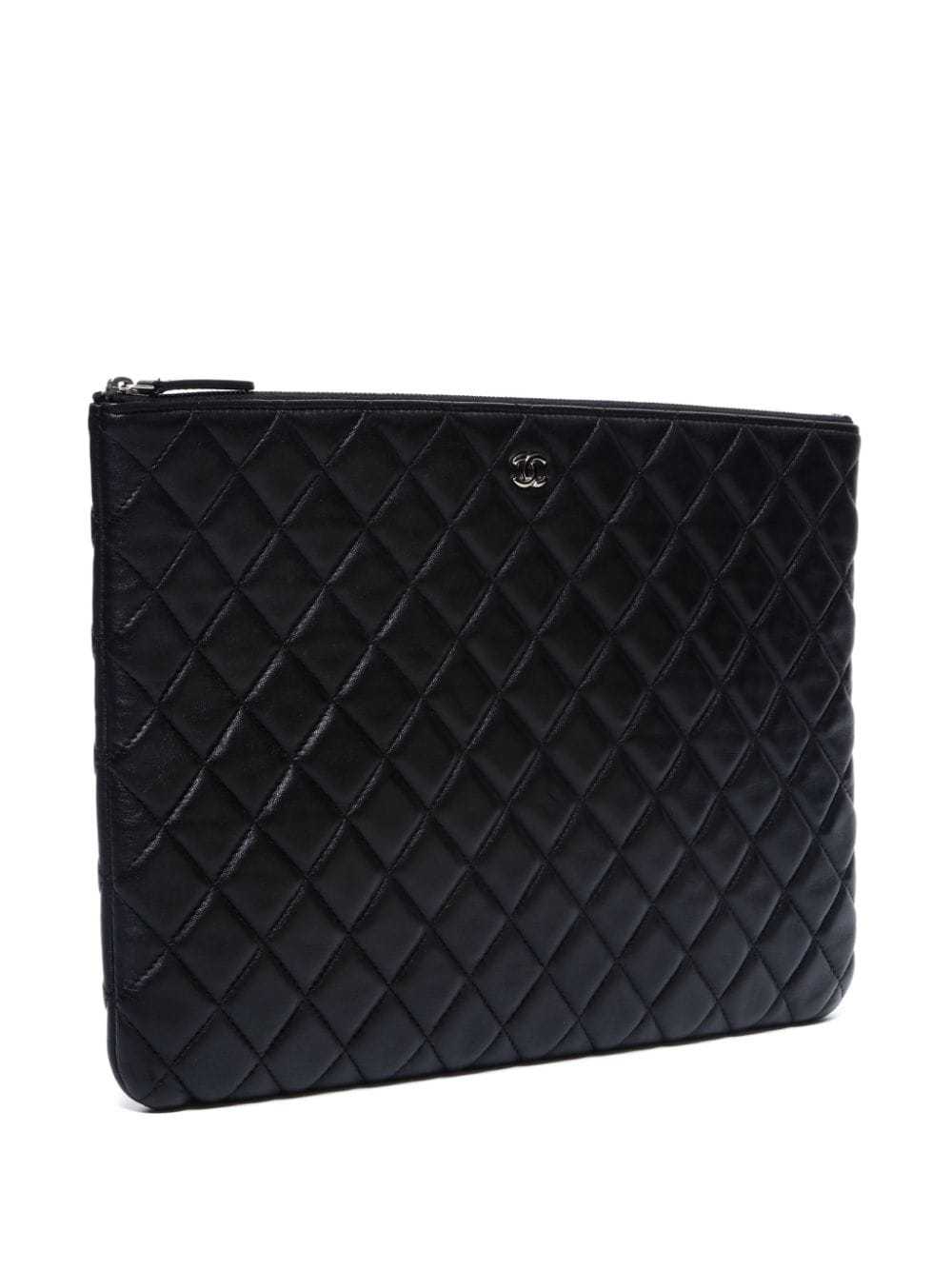 CHANEL Pre-Owned 2016 CC diamond-quilted clutch b… - image 3