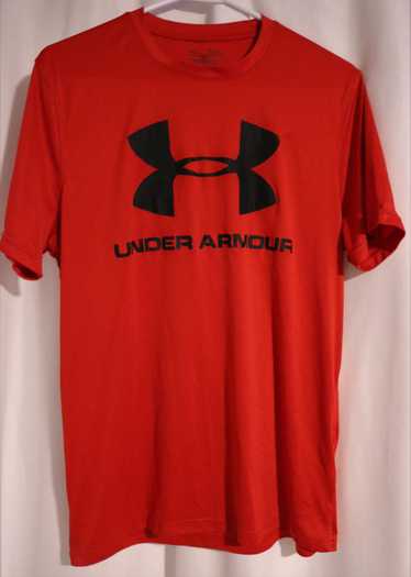 Under Armour Heatgear Red WorkOut Shirt Logo Train