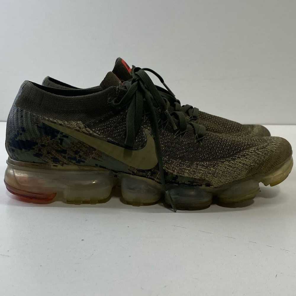 Nike Air Vapormax Flyknit Sneakers Camo Green 9.5 - image 1