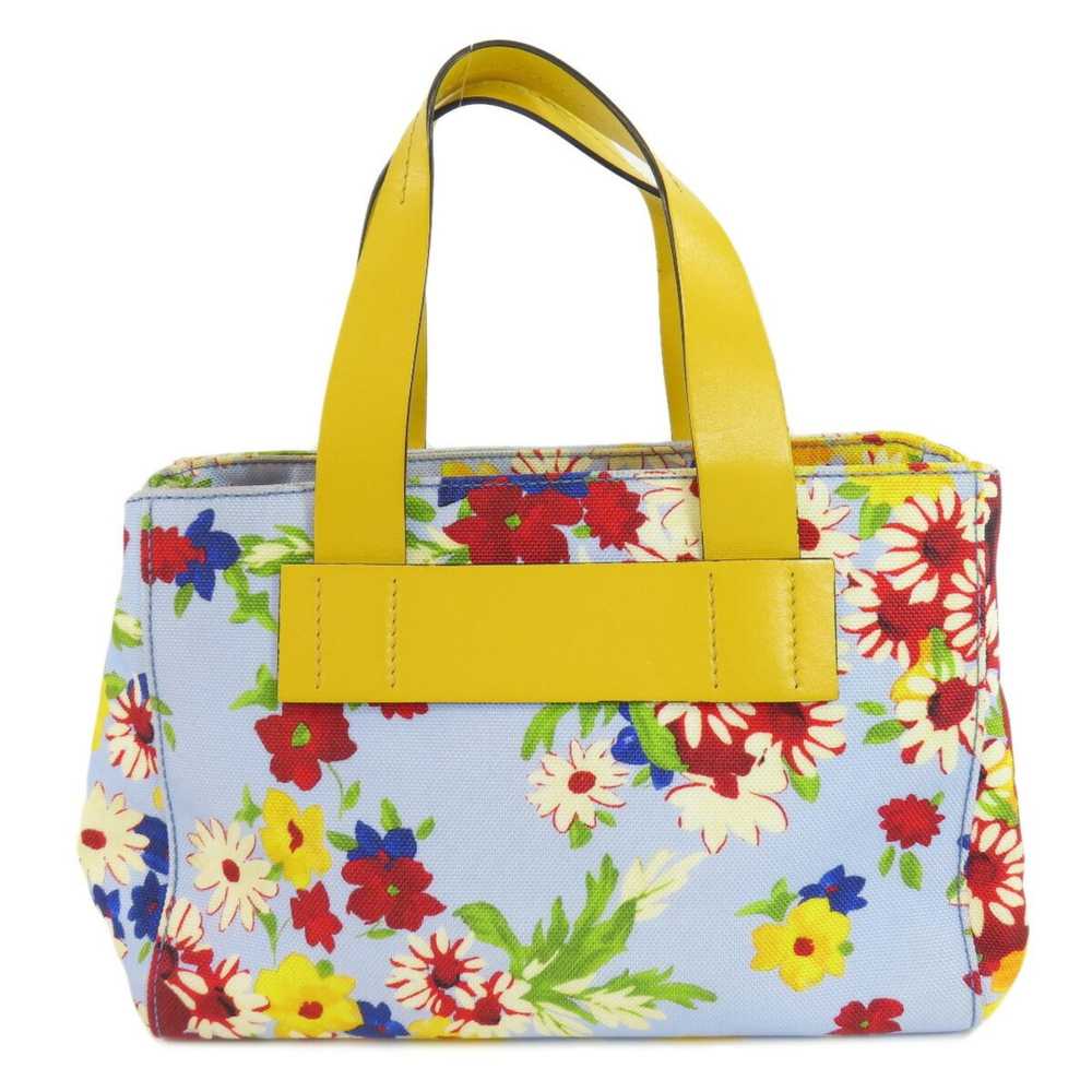 Miu Miu Miu Miu Miu Flower Motif Handbag Canvas W… - image 2