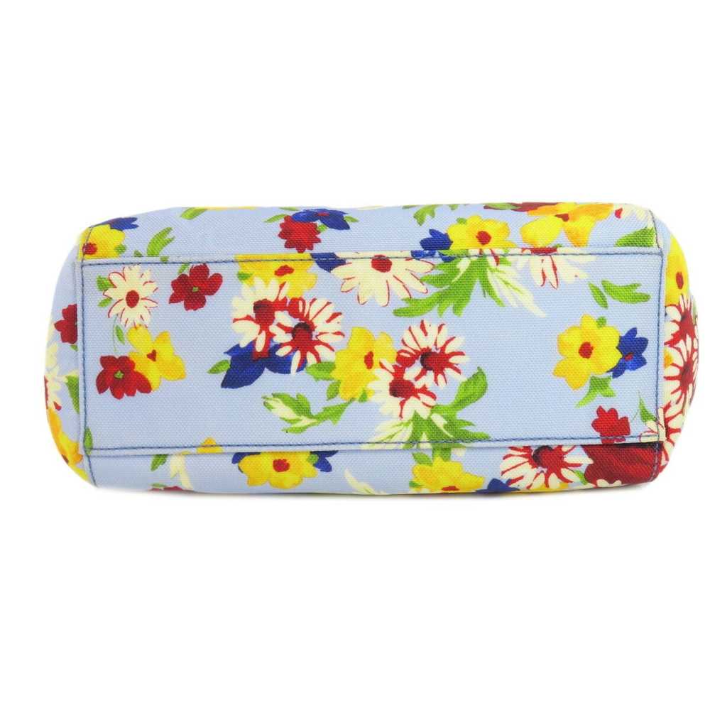 Miu Miu Miu Miu Miu Flower Motif Handbag Canvas W… - image 4