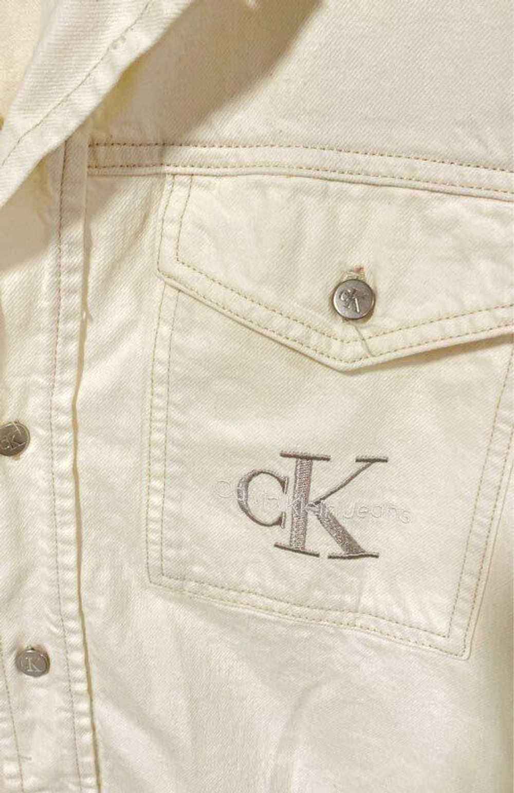 NWT Calvin Klein Womens White Long Sleeves Pocket… - image 5