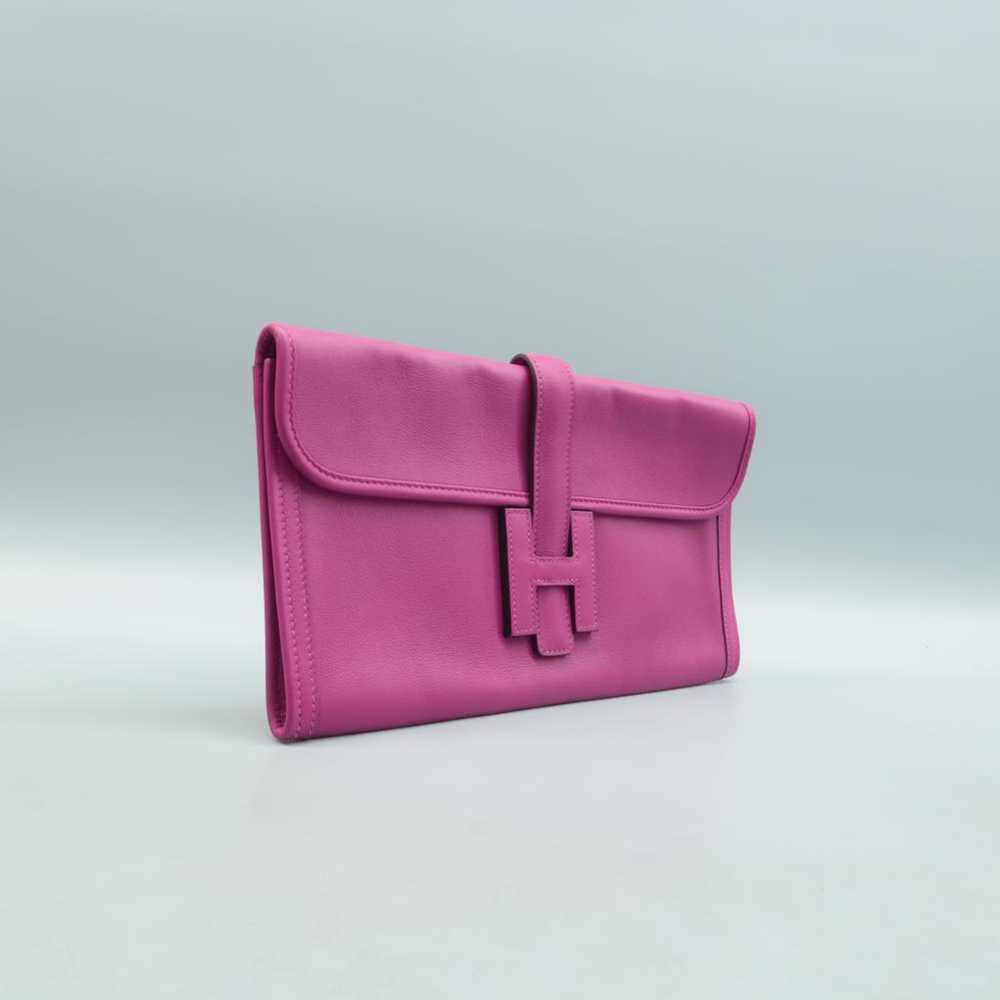 Hermès Jige leather clutch bag - image 2