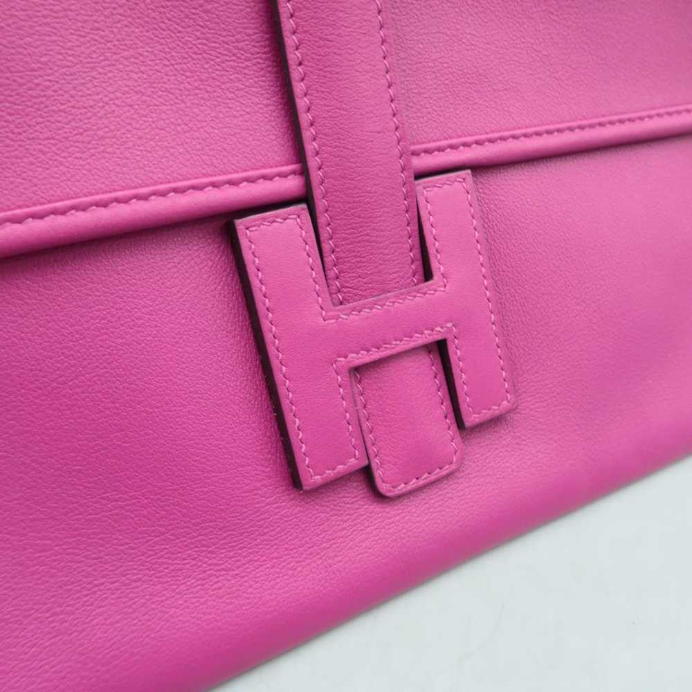 Hermès Jige leather clutch bag - image 7