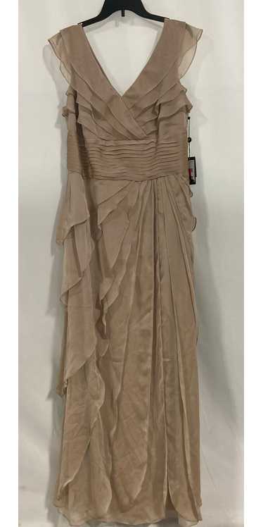 NWT Adrianna Papell Womens Tan Tiered V-Neck Slee… - image 1