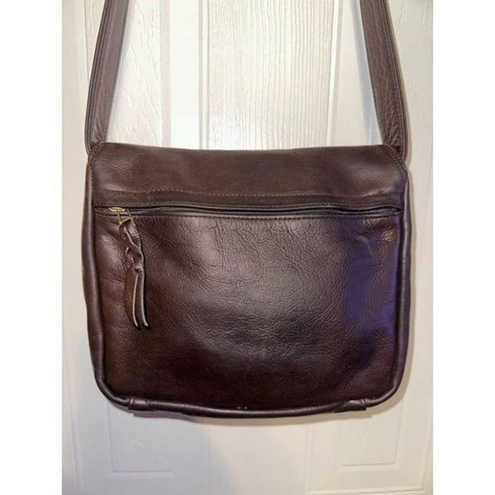 SVEN Vintage Berkeley Brown Leather Handbag Shoul… - image 4