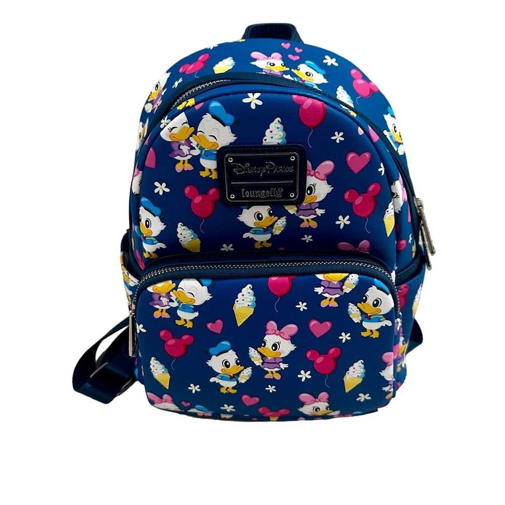 Disney Parks Loungefly Donald and Daisy mini back… - image 1