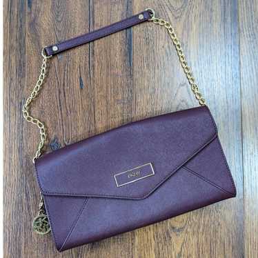 DKNY Saffiano Envelope Purse Clutch Bordeaux - image 1