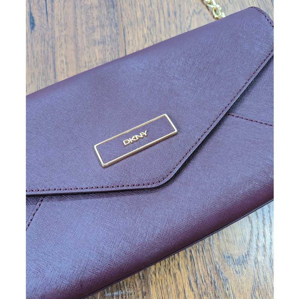 DKNY Saffiano Envelope Purse Clutch Bordeaux - image 3