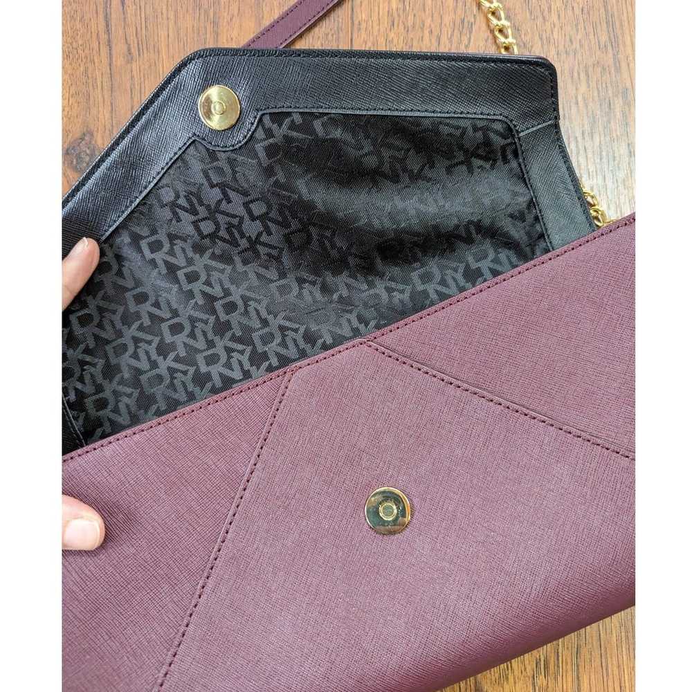 DKNY Saffiano Envelope Purse Clutch Bordeaux - image 4