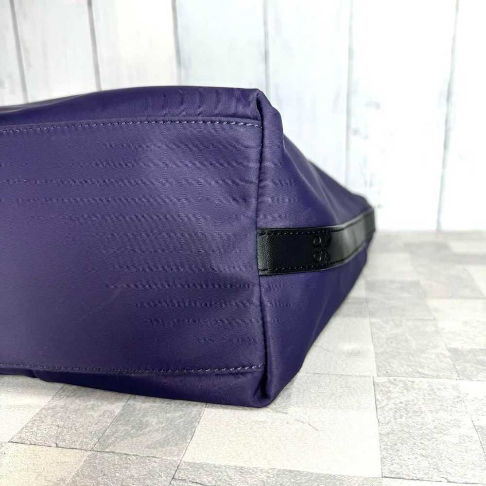 【SAZABY】Tote Bag Handbag Nylon Purple Large Capac… - image 12