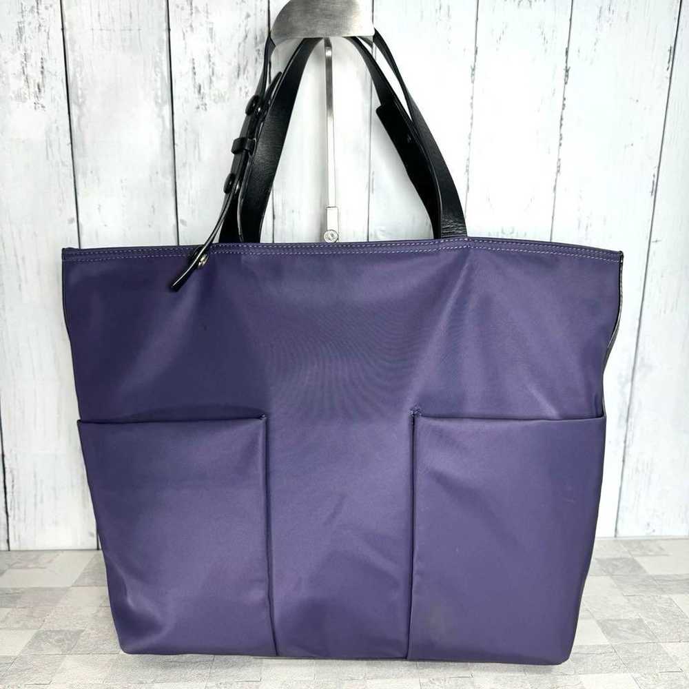 【SAZABY】Tote Bag Handbag Nylon Purple Large Capac… - image 3