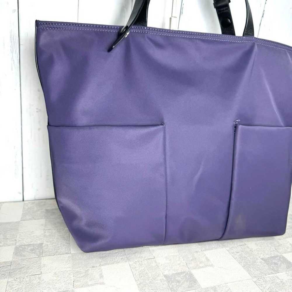 【SAZABY】Tote Bag Handbag Nylon Purple Large Capac… - image 4