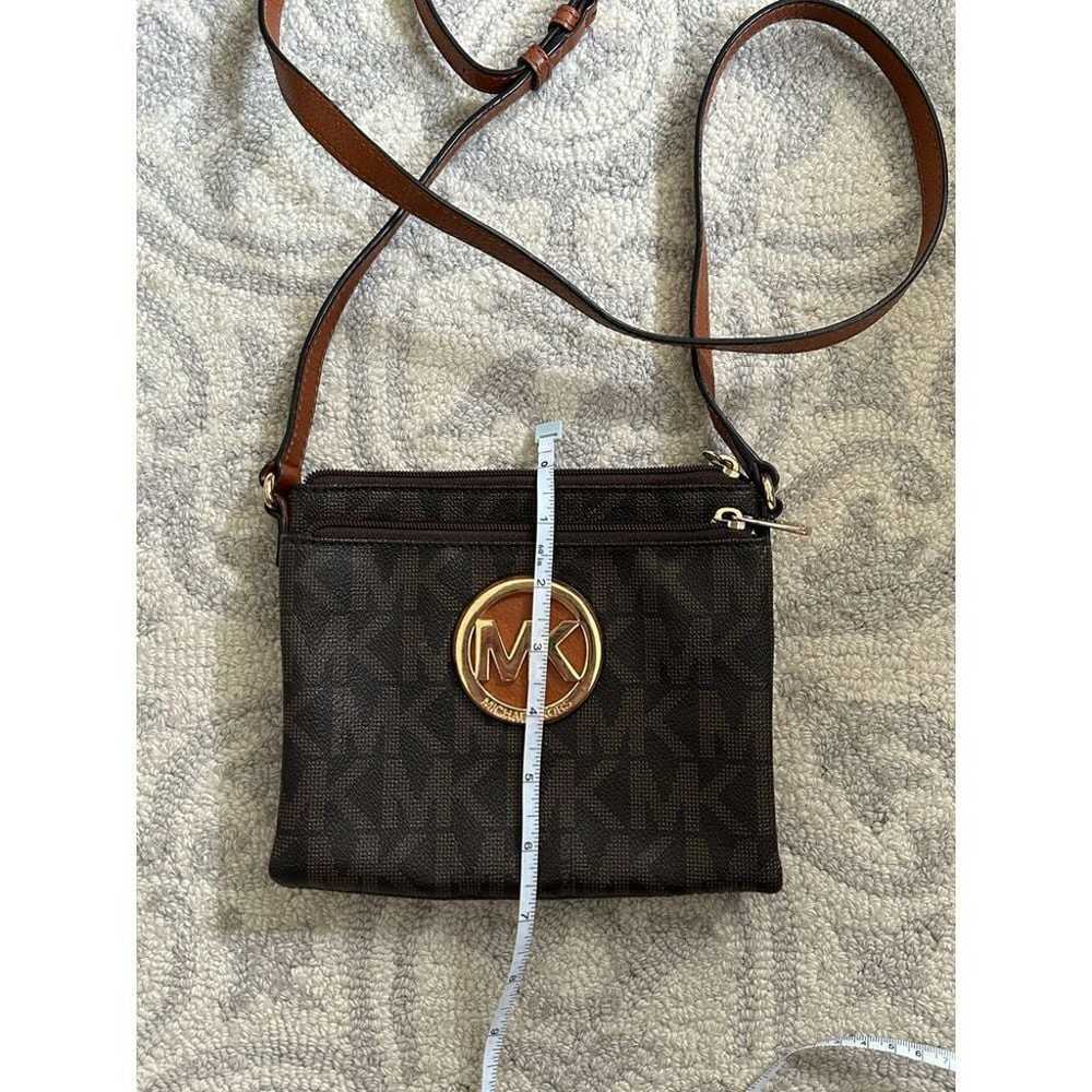 Michael Kors Signature Brown Crossbody Bag with G… - image 2