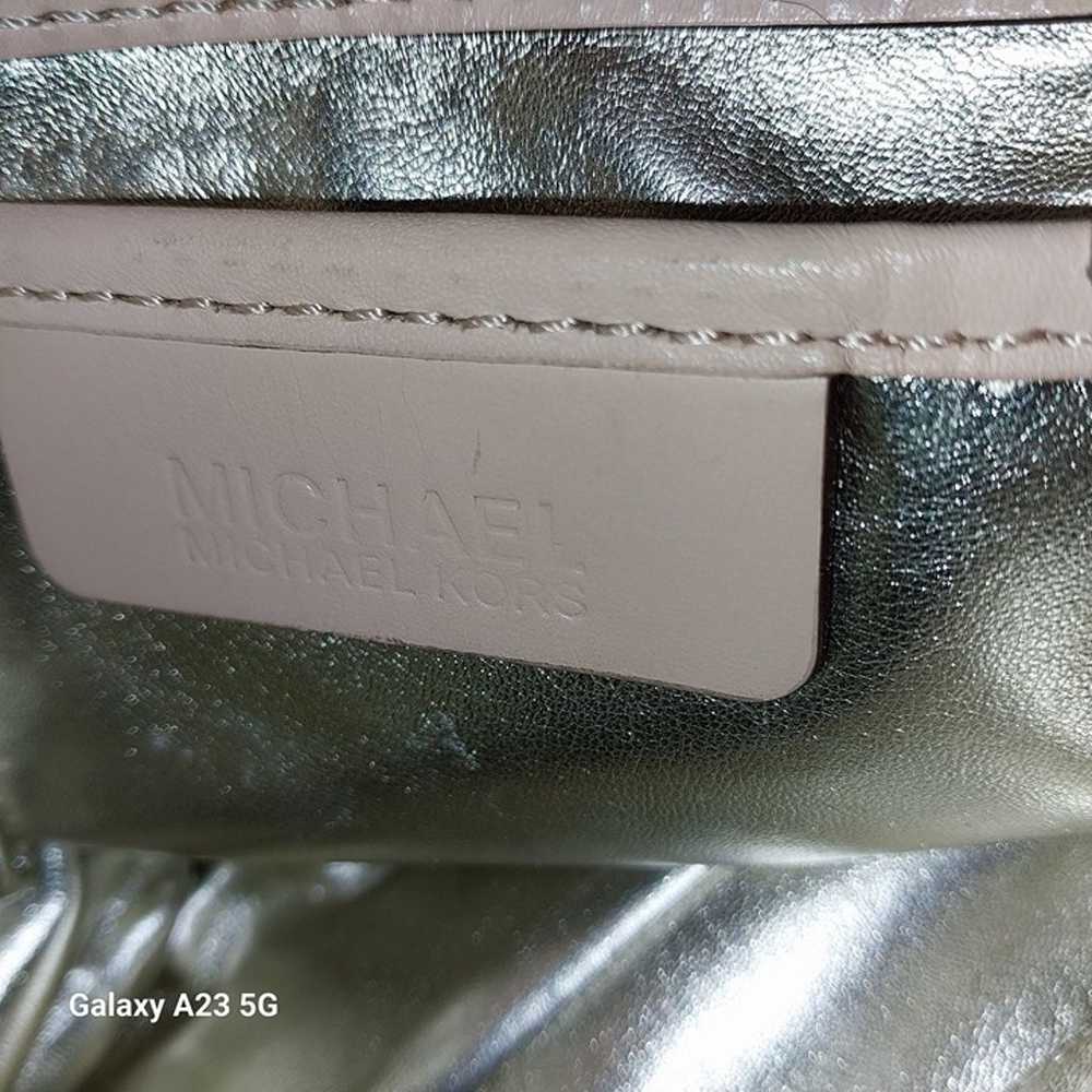 Michael Kors Leather Tote Bag With Gold MK Charm - image 8