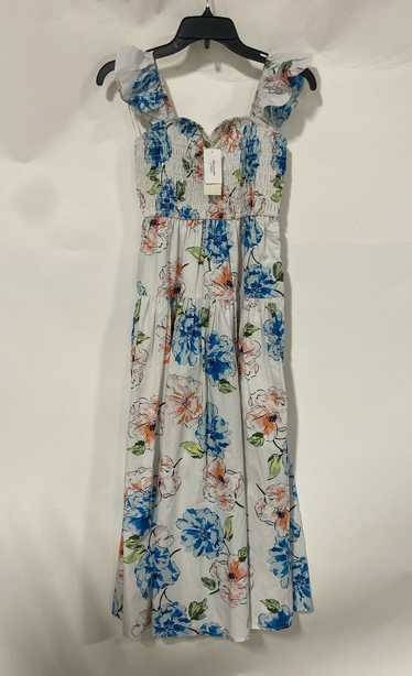 NWT Abercrombie & Fitch Womens White Blue Floral S