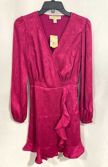 NWT Michael Kors Womens Deep Fuchsia Jacquard Snak