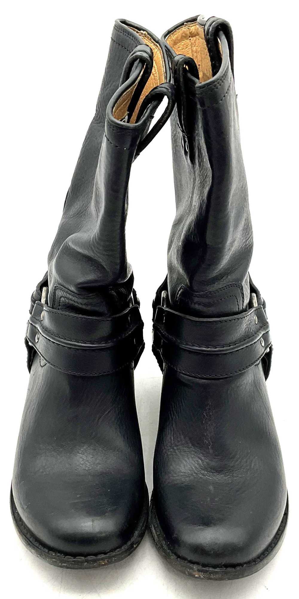 Frye Black Leather Carmen Harness Motorcycle Boot… - image 3